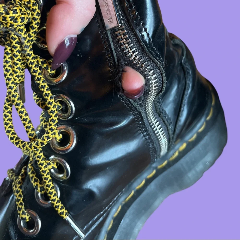 Dr. Martens Black Jadon Max Platform Boots - Picture 7 of 10